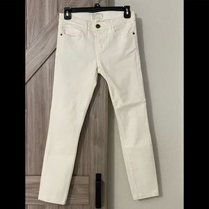 Current Elliot the ankle skinny white coated jeans 26